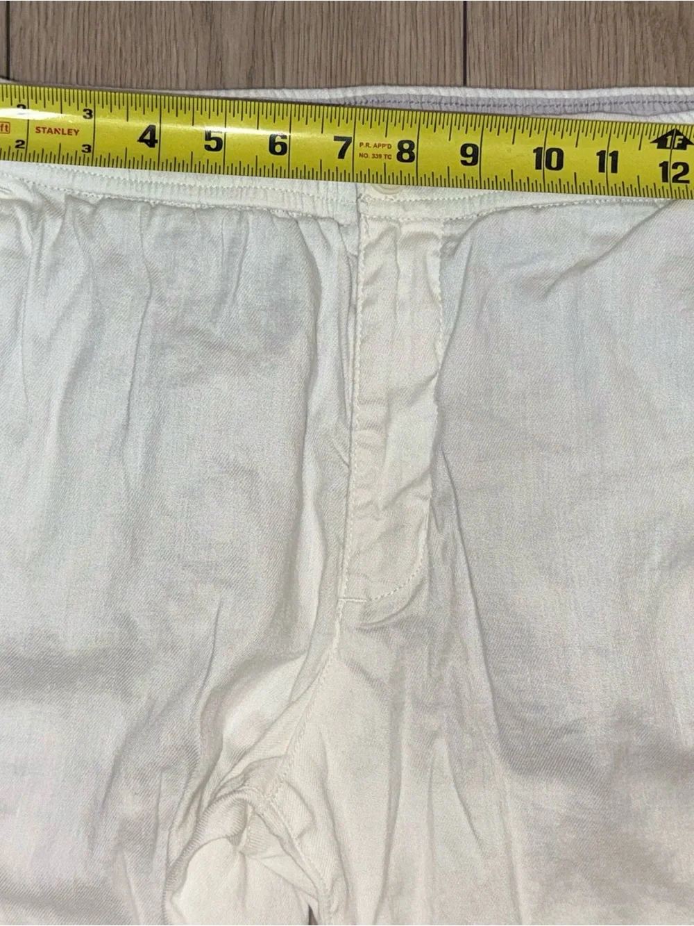 Tommy Bahama Mens MediumX30 White Stone Beach Coast Stretch Linen & Cotton Pants